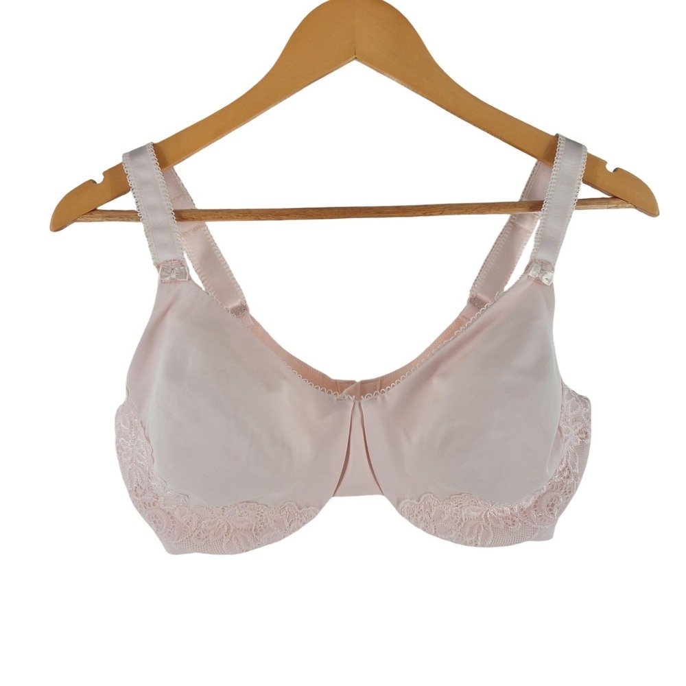 Olga Luxury Lift Underwire Bra 35063 38DD Pale Pink Full Figure Lace